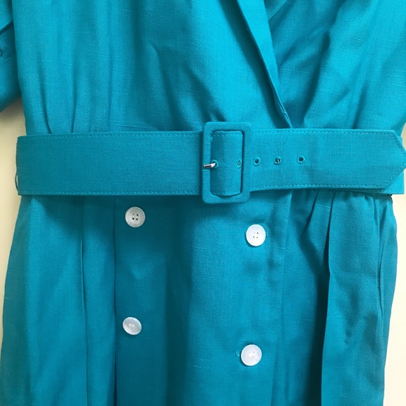 Vintage Albert Nipon Double Breasted Button Dress - Picture 2 of 11